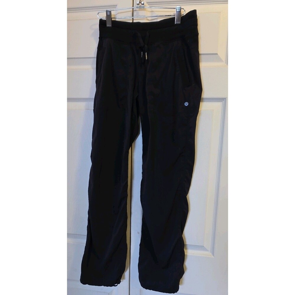 Lululemon Athletica Black Jogger Pants Size 4 Drawstring Pockets 29in Inseam